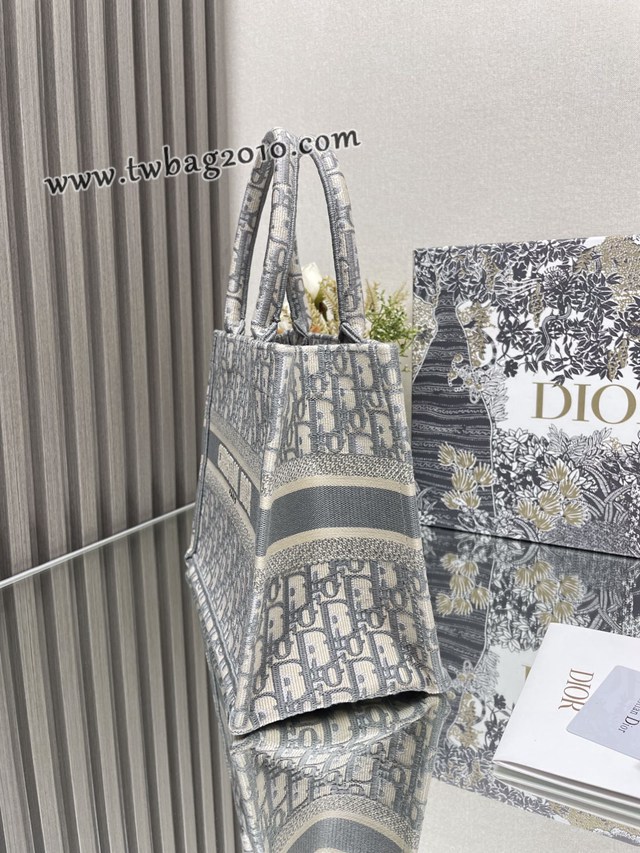 Dior专柜新款TOTE包迪奥高仿原单经典老花灰小号购物袋手提托特包 djfk1367